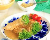 レンジで簡単！味噌マヨ肉巻きブロッコリー作り方3写真