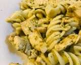 鶏肉のジェノベーゼソースパスタ作り方4写真