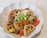 栄養士レシピ＊豚肉と根菜のほっこり煮作り方6写真