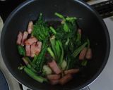 菜の花とベーコンのペペロンチーノ作り方9写真