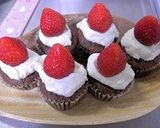 チーズクリームと苺のココアカップケーキ作り方14写真