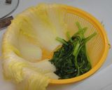 [簡単]白菜と春菊の湯引きごまポン和え作り方2写真