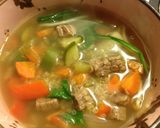 キヌアと野菜ゴロゴロ＆牛肉スープ作り方8写真