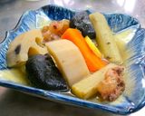 牛すじ肉と根菜の煮込み作り方10写真