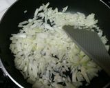 簡単ランチ♪炒めハンバーグのロコモコ丼作り方1写真