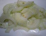 玉ねぎの卵とじウスターソース味作り方1写真