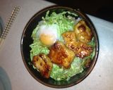 節約！簡単！しっとり！鶏胸肉の照り玉丼作り方6写真