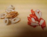 お弁当に！ちくわとカニカマのお好み風作り方1写真