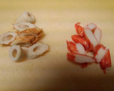 お弁当に！ちくわとカニカマのお好み風作り方1写真