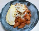 オムレツのっけトマトソースパスタ作り方8写真