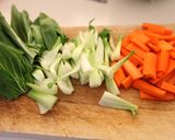 青梗菜と肉団子の＊＊春雨スープ作り方1写真