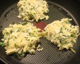 離乳食後期～米粉と白菜のお好み焼き風作り方3写真