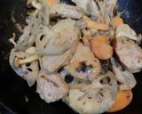 豚ロース肉の白味噌漬け☆蓮根しゃき炒め作り方8写真