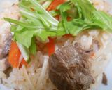 ブリとブナピーの炊き込みご飯・水菜のせ作り方13写真