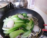 青梗菜とほたての塩バター炒め作り方4写真