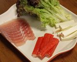 生ハムとクリームチーズのサラダ巻き作り方1写真
