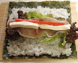 生ハムとクリームチーズのサラダ巻き作り方2写真