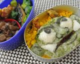 お茶漬け風味のおにぎりで節分鬼キャラ弁！作り方9写真