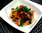 ほうれん草と人参としめじの塩昆布ナムル作り方5写真
