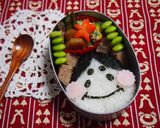 キャラ弁*節分おたふくさん弁当*作り方5写真