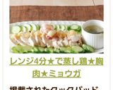 レンジ4分★蒸し鶏★胸肉★茗荷☆作り置き作り方5写真