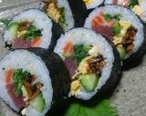 菜の花ごま和えヘルシー巻き寿司（恵方巻）作り方5写真