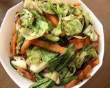 春キャベツ＋人参＋昆布の佃煮、レンジ料理作り方4写真