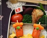 節分＊赤鬼ウインナーのキャラ弁作り方4写真