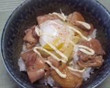 簡単温泉卵のせ☆たっぷり長ネギ鶏照り丼♪作り方8写真
