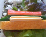 巻きすを使わないミニサラダ巻き作り方4写真
