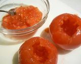 バジル＆チーズ入りのまるごと焼きトマト作り方1写真