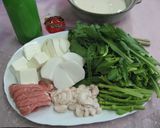 金沢春菊(加賀野菜)の豆乳シャブシャブ作り方4写真