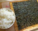 簡単♥カニカマレタス海苔巻きサラダロール作り方3写真