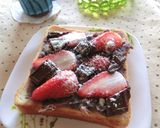苺とチョコの塩あんトースト作り方4写真