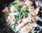 鶏肉とほうれん草のクリーム煮作り方5写真
