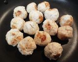 *ヘルシー*鶏団子の甘酢餡かけ*作り方2写真