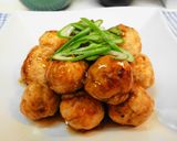 *ヘルシー*鶏団子の甘酢餡かけ*作り方4写真