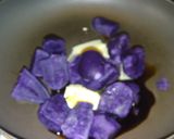 紫じゃが芋のバター醤油のチーズ和え作り方3写真