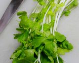 セロリ玉子あんかけ蕎麦作り方1写真