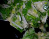 セロリ玉子あんかけ蕎麦作り方11写真