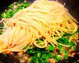 大根葉とツナ缶のちょっぴり大人味パスタ☆作り方5写真