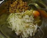 納豆とレンコンと大根のかき揚げ作り方1写真