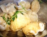 鶏手羽元と餅巾着の塩コショウスープ煮作り方3写真