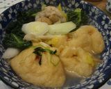 鶏手羽元と餅巾着の塩コショウスープ煮作り方5写真