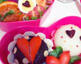 水玉ハート♡おにぎり*キャラ弁作り方5写真