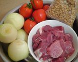 大豆と豚肩トマト煮込み作り方1写真