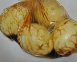 これ美味しいよ～煮卵風半熟卵入りおにぎり作り方2写真
