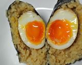 これ美味しいよ～煮卵風半熟卵入りおにぎり作り方7写真
