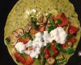 キヌアと野菜でバジル風味オムレツ作り方5写真
