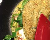 キヌアと野菜でバジル風味オムレツ作り方6写真
